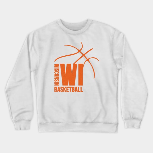 Wisconsin Basketball 01 Crewneck Sweatshirt by yasminkul